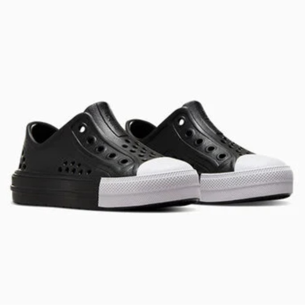 NWT Converse Chuck Taylor All Star Play Lite Black White Slip-On Rubber Sneakers - Picture 6 of 12